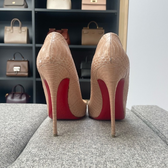 Christian Louboutin So Kate, Watersnake Nude, EU38.5 (fits a US7.5 or US8) - Picture 2 of 7